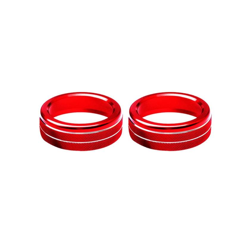 Pizgear EIN CLA GLA X156 C117 W176 Auto Mittelkonsole Klimaanlage Knopf Schalter Trim Abdeckung Ring Innen Zubehör Abdeckring für den Lüftungsknopf(Red) von Pizgear