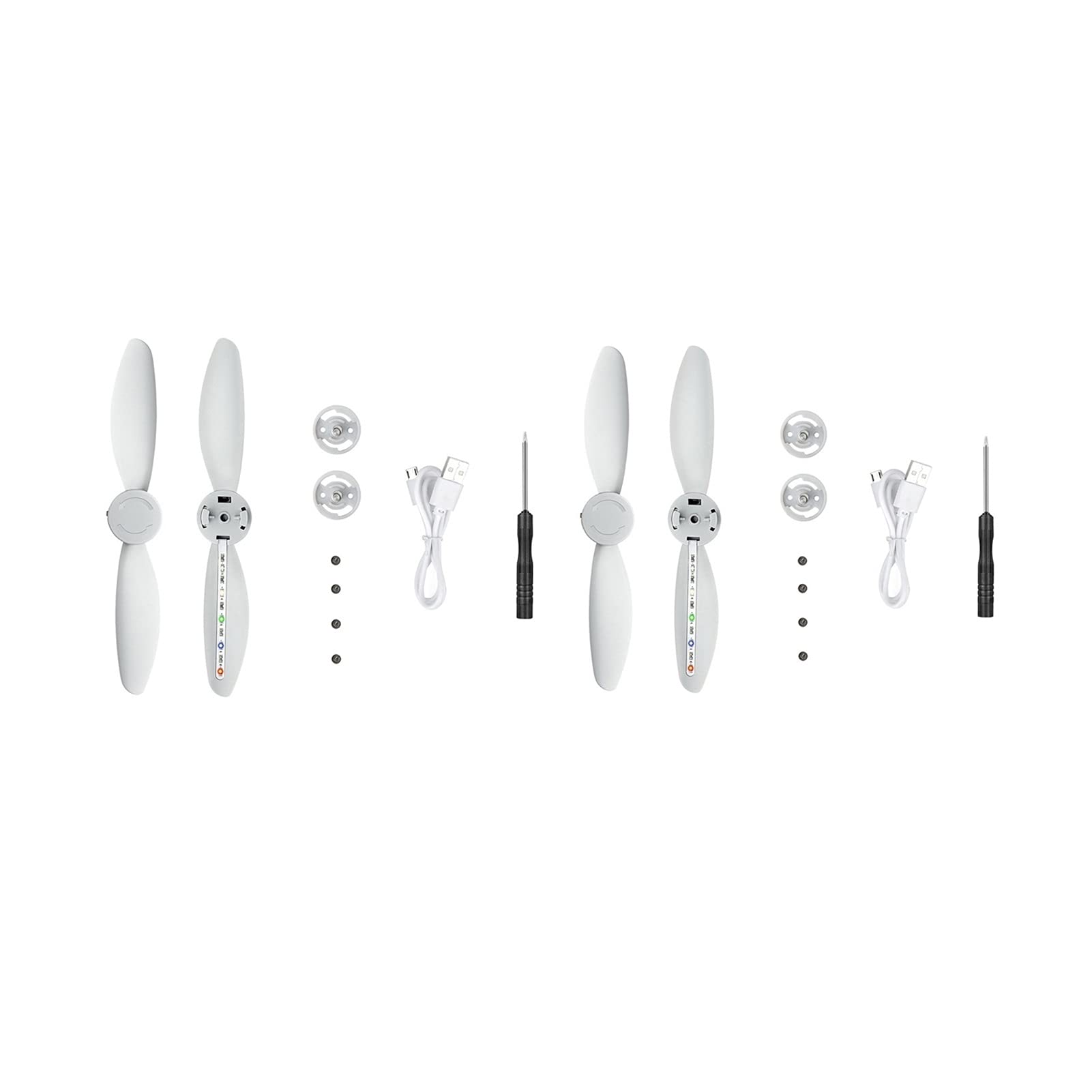 Pizgear Flash Propellers Wiederaufladbarer Faltpropeller Nachtflug-Klingenschutz, for Mavic,for Mini, 2 Drohnenzubehör leichte Drohnenpropeller(2 Pairs Propellers) von Pizgear