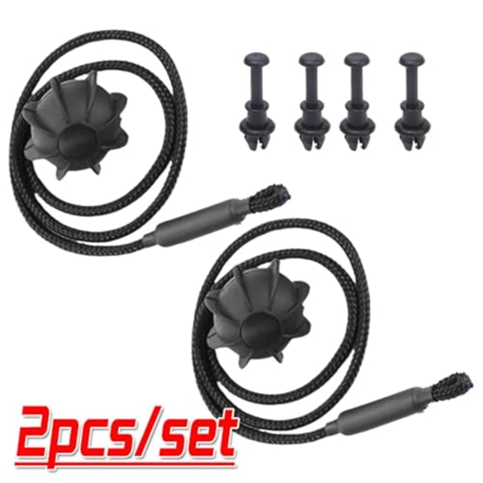 Pizgear Gepäckraumabdeckungsschnur, for VW, for Golf, MK6 MK5, for GTI R20, Gepäckraumabdeckungs-Schnurgurtclips, ca. 50 cm Gepäckträger-Spanngurt von Pizgear