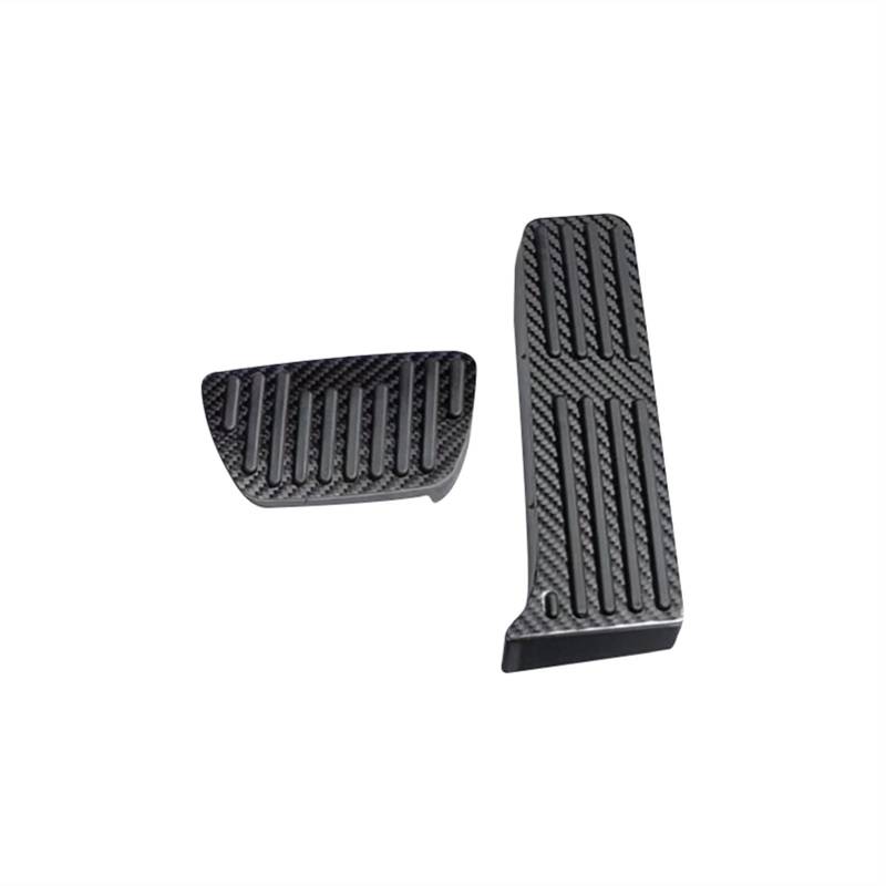 Pizgear Kohlefaser-Auto-Beschleuniger-Kraftstoffpedal-Fußstütze-Pedal-Bremsabdeckungspolster, for Toyota, for RAV4 RAV 4 XA50 2019 2020 2021 Bremsfußfedern(AT 2pcs) von Pizgear