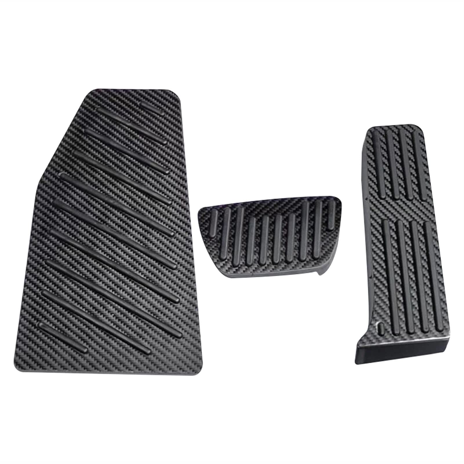 Pizgear Kohlefaser-Auto-Beschleuniger-Kraftstoffpedal-Fußstütze-Pedal-Bremsabdeckungspolster, for Toyota, for RAV4 RAV 4 XA50 2019 2020 2021 Bremspedalauflage(Footrest at 3pcs) von Pizgear