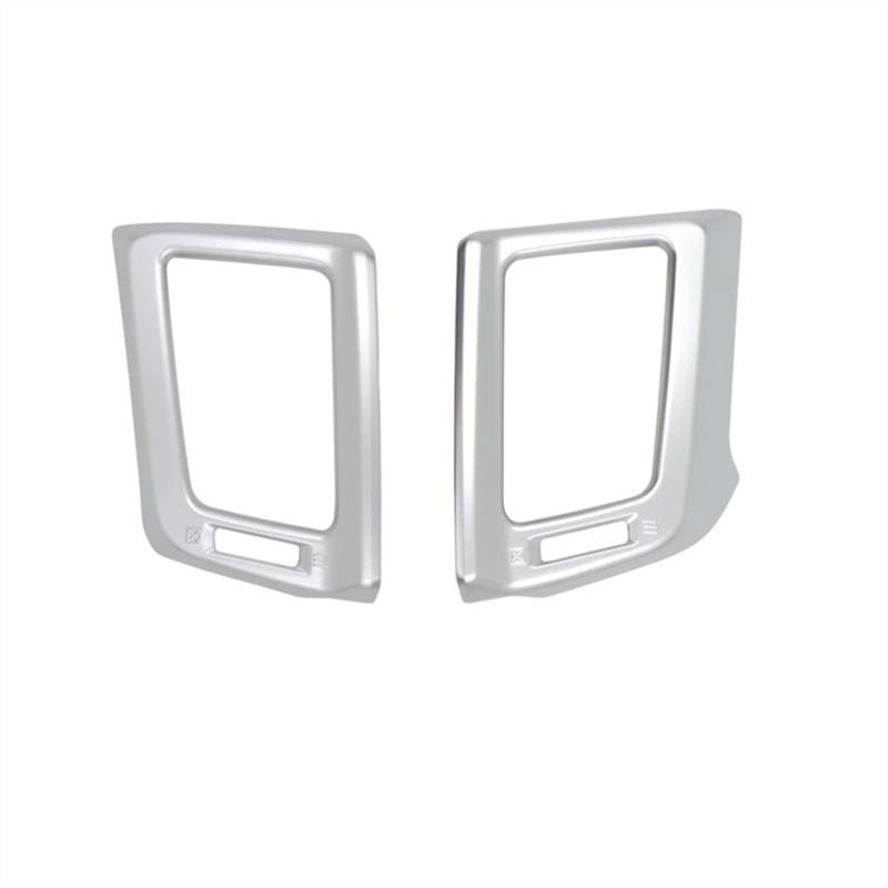 Pizgear Kohlefaserfarbene Klimaanlagen-Armaturenbrett-Entlüftungsabdeckung, for Toyota, for RAV4 2013–2018 Lüftungsring für Auto-Klimaanlage(Silver) von Pizgear