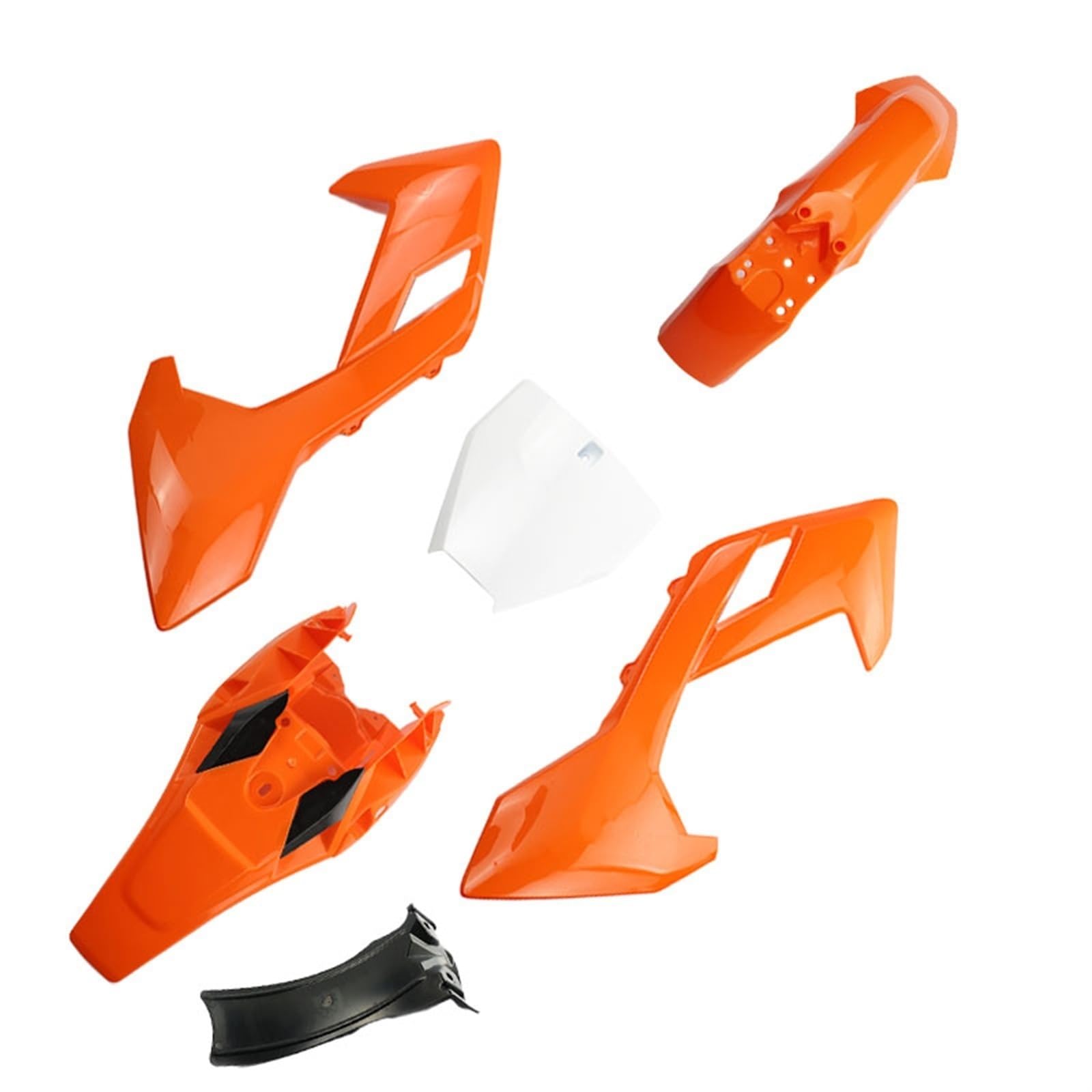 Pizgear Kunststoff-Verkleidungskörper-Kits, Shell-Abdeckung, Kotflügelschutz, Teile, chinesisch, for Husqvarna, for 50 Pit Dirt Bike Motorrad Motorrad-Kotflügel-Kit(Orange) von Pizgear