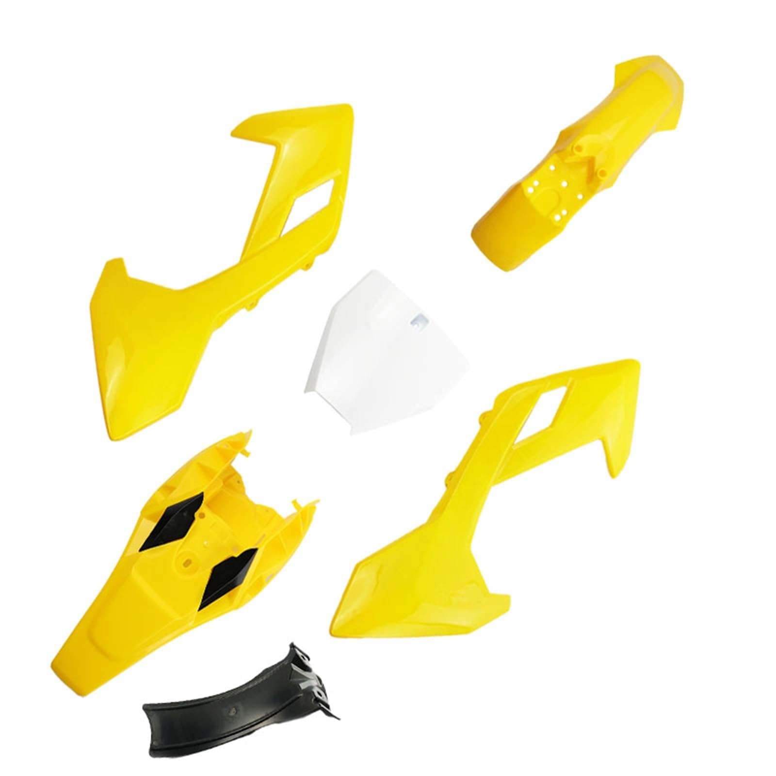 Pizgear Kunststoff-Verkleidungskörper-Kits, Shell-Abdeckung, Kotflügelschutz, Teile, chinesisch, for Husqvarna, for 50 Pit Dirt Bike Motorrad Motorrad-Kotflügel-Kit(Yellow) von Pizgear