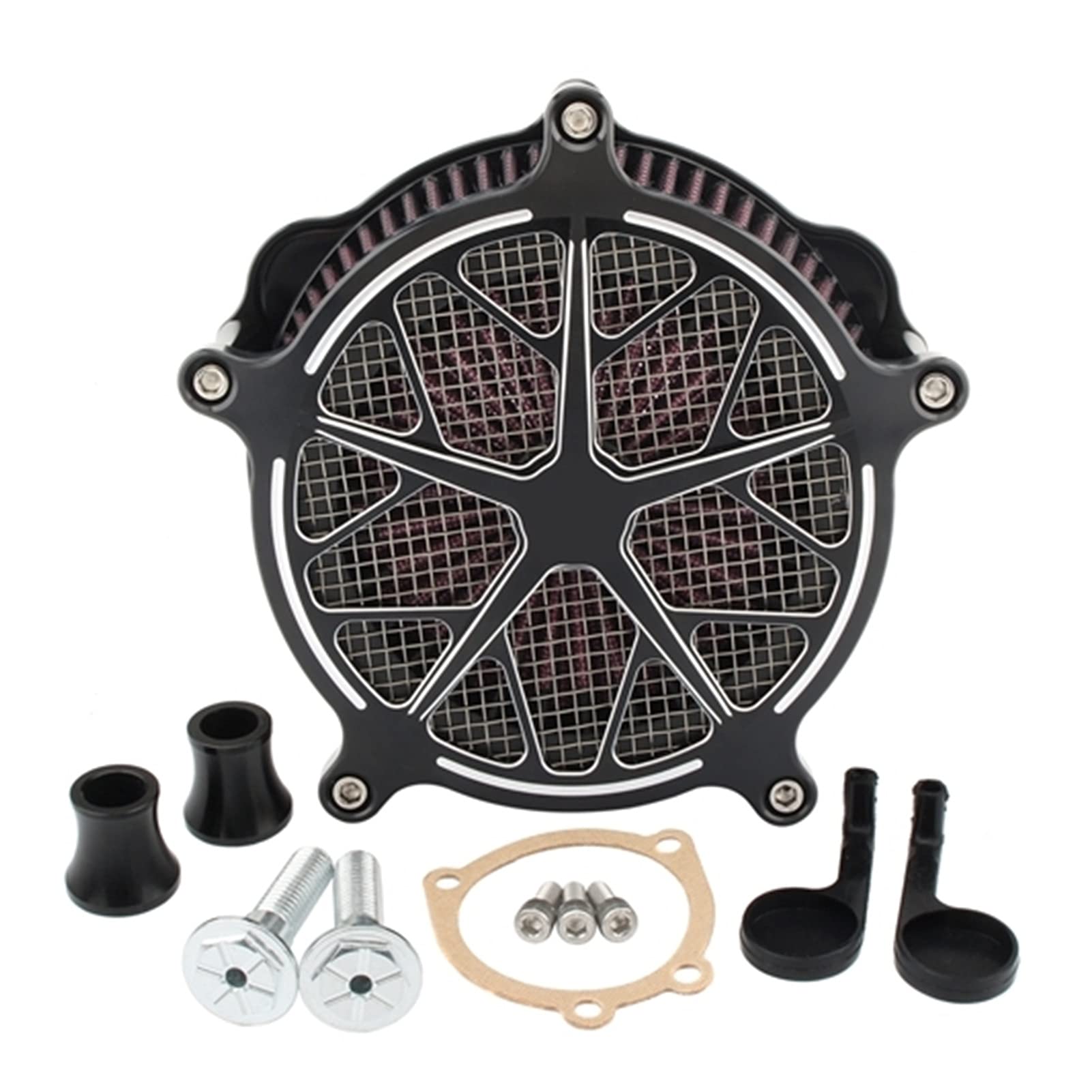 Pizgear Luftfilter Motorrad Venturi Intake Luftfilter Kit, for Harley, Sportster Iron 883 48 72 XL1200 XL883 1991-2019 Luftfilter Motorrad-Luftfilter(A) von Pizgear