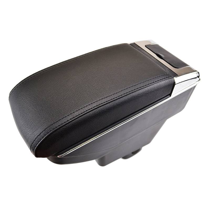 Pizgear Mittelkonsolen-Armlehne aus Leder, Mittelkonsolen-Armlehnen-Aufbewahrungsbox, for Suzuki, SX4 2007–2013, for FIAT, Sedici Aufbewahrungsbox für die Mittelkonsole des Autos(Black Thread) von Pizgear