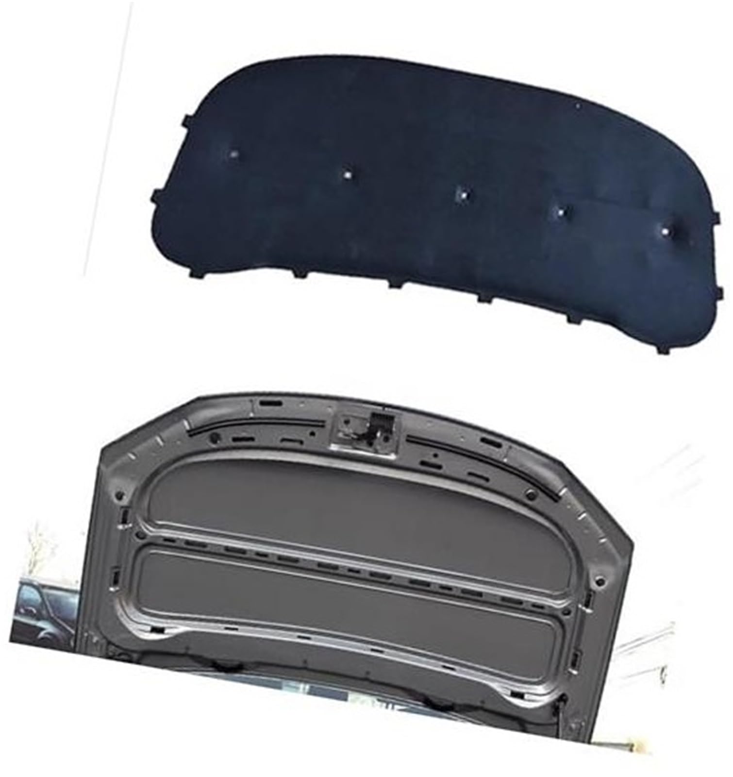 Pizgear Motorhauben-Isolierpolster, Schalldichte Wärmeisolierung aus Baumwollgewebe, for VW, for Touran, 1T 2003-2015 Wärmedämmmatte(Black 2007-2010 1) von Pizgear