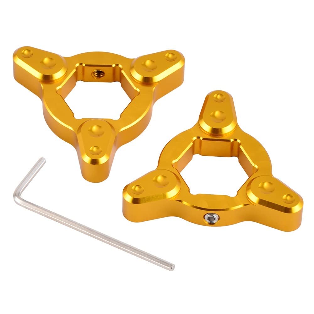 Pizgear Motorrad 17mm CNC Federgabel Vorspannungsversteller, for Yamaha, V-Max V Max 1700 YZF R6 YZF750 YZF600R YZF1000R Thunderace Vorspannungsversteller für Motorradgabeln(Gold) von Pizgear