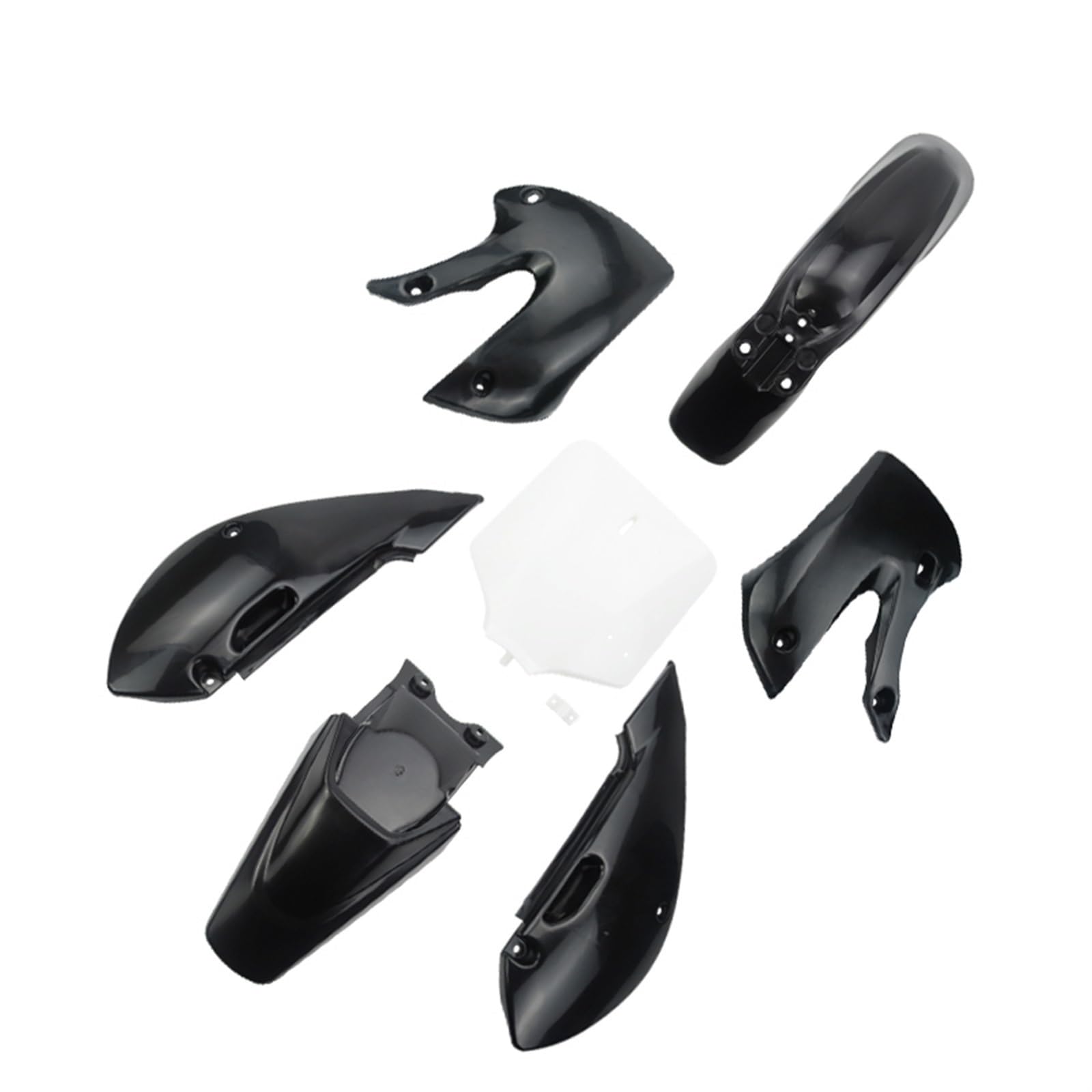 Pizgear Motorrad Kunststoff Kotflügel Verkleidung Kit Volle Körper Abdeckung Kit Kotflügel KLX110 KX65 DRZ110 Motorrad-Kotflügel-Kit(Black White) von Pizgear