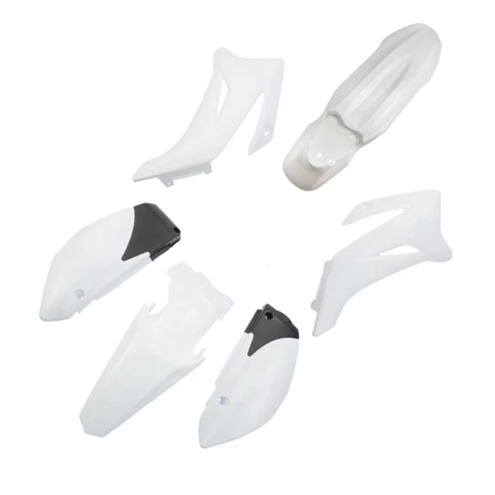 Pizgear Motorrad TTR125 Kotflügel Verkleidung Körper Kunststoff Abdeckung Kit Set TTR125 Dirt Pit Bike Motorrad-Kotflügel-Kit(All White) von Pizgear