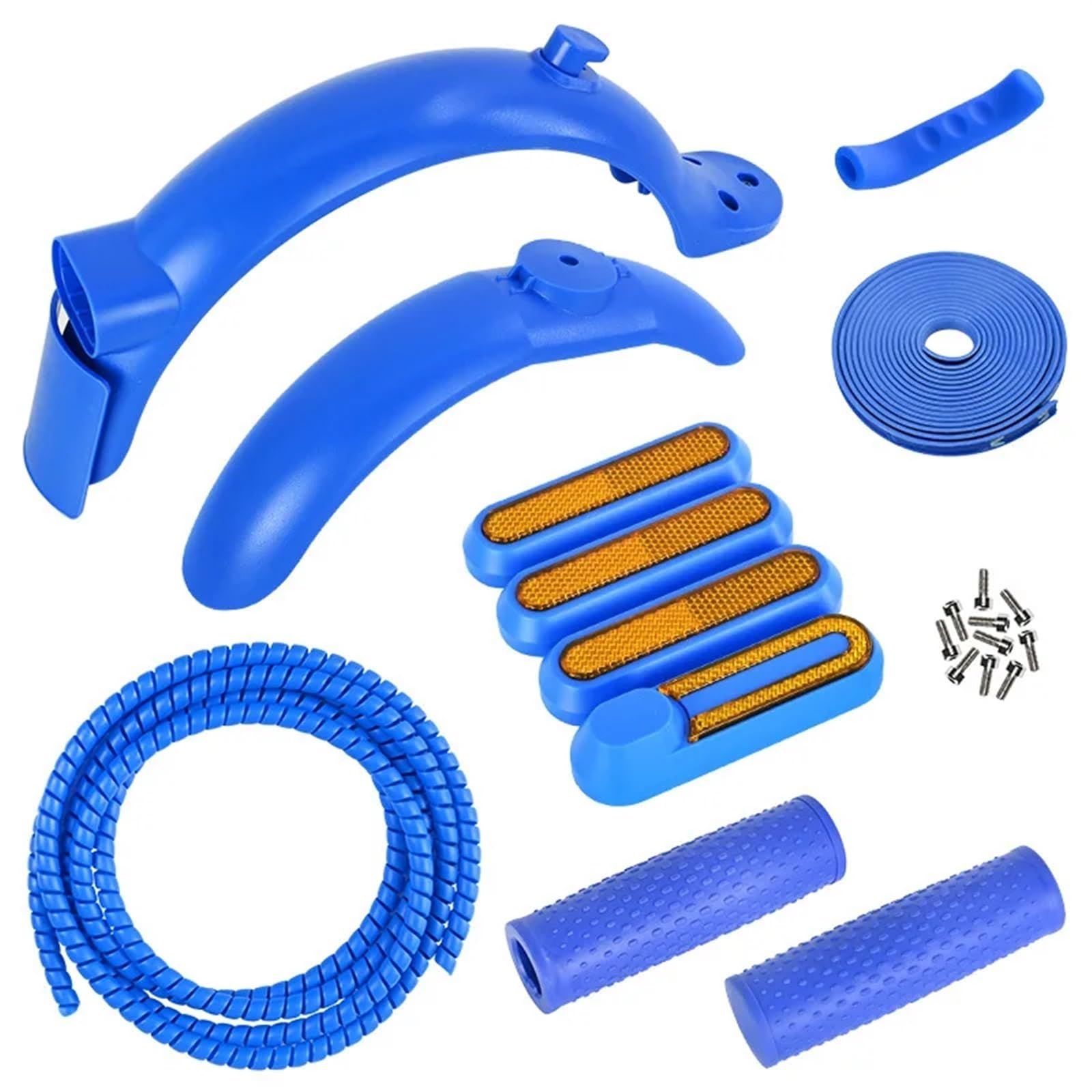 Pizgear Neue Schutzblech-Radabdeckung vorne/hinten, Schutzschale, for Bremsgriffgriff des Elektrorollers Xiaomi M365/Pro/Pro2/Mi3/1S Leichte reflektierende Schale(Blue) von Pizgear