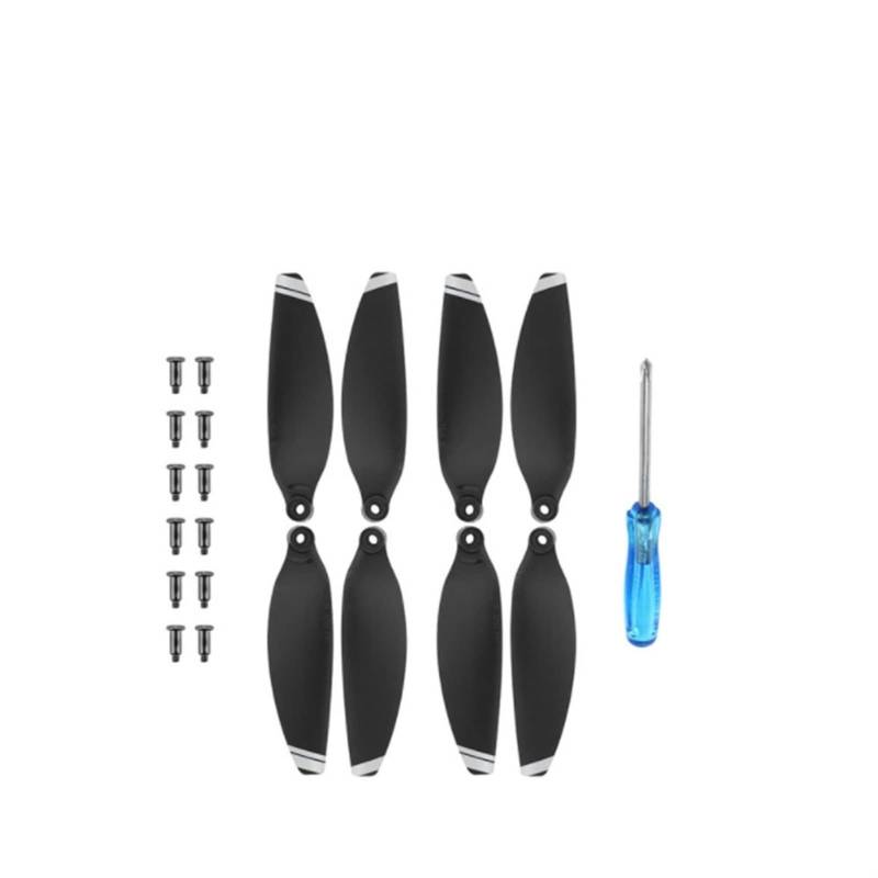 Pizgear Propeller Geräuscharme Propellerflügelventilatoren Drohnenpropellerblätter, for DJI Mavic Mini 2/Mini SE Drohne leichte Drohnenpropeller(4 Pairs Silver) von Pizgear