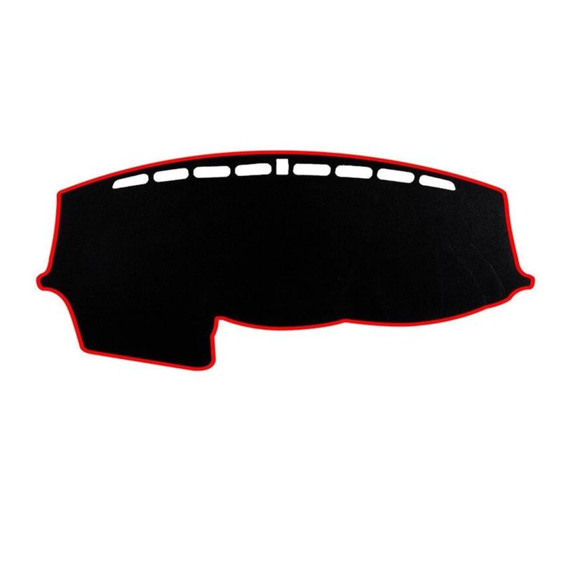 Pizgear RHD Dashmat Armaturenbrett-Abdeckung, Matte, Pad, Dash-Sonnenschutz, schützender Teppich, Autozubehör, for Ford, for Focus, MK3 2012–2018 Auto-Armaturenbrettmatte(Black(Red Edge)) von Pizgear