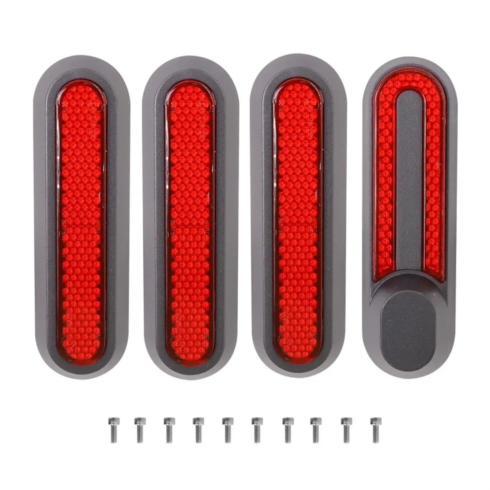 Pizgear Radabdeckung Schutzschale, for Xiaomi, Elektroroller Pro 2/1s/M365 Pro, Sicherheitsreflexrohr vorne und hinten, Nachtreflektorteile Leichte reflektierende Schale(Red Sets) von Pizgear