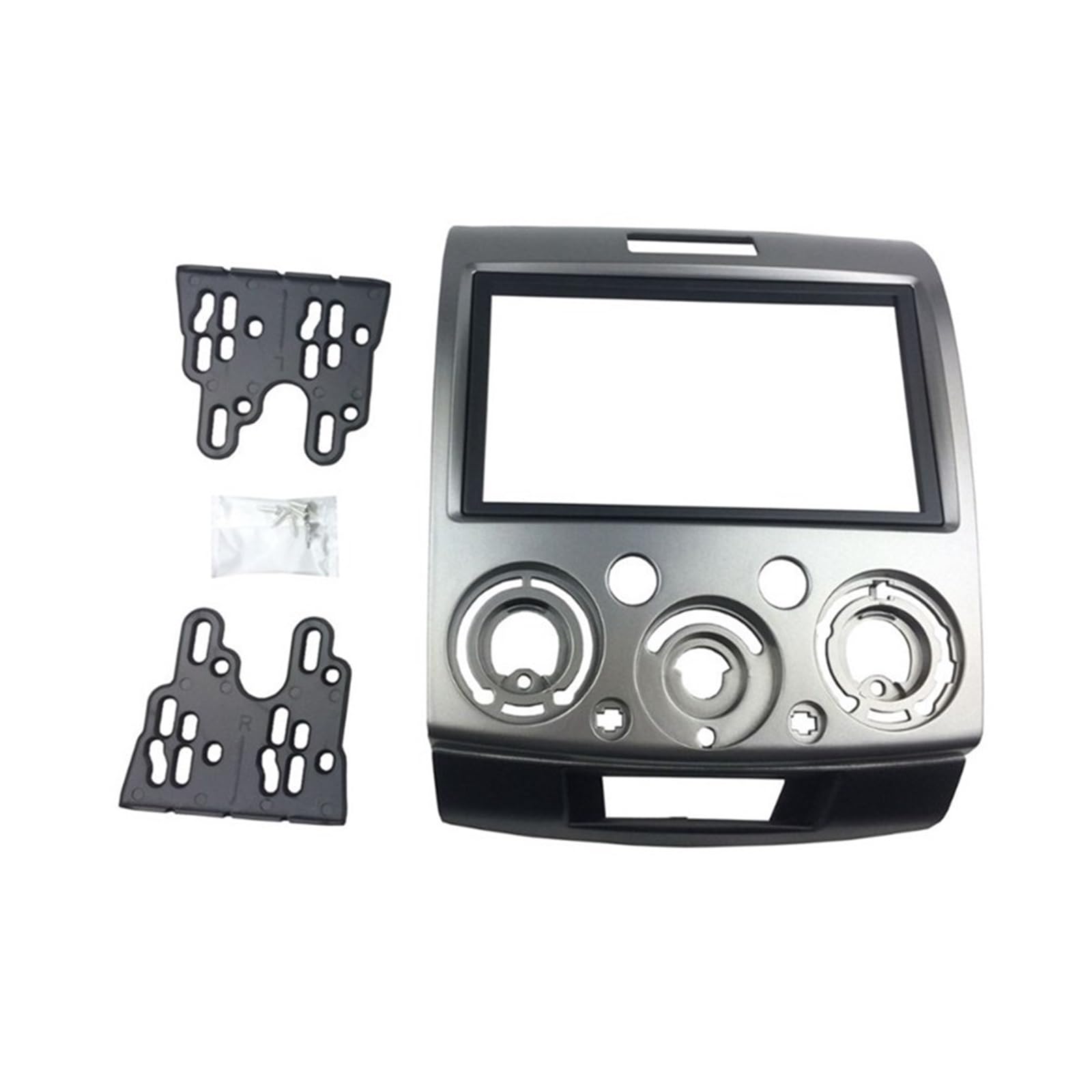 Pizgear Radio-Stereo-Panel, for Ford, Everest Ranger, for Mazda, Bt-50 Bt50 Doppel-2-DIN-Faszien-Armaturenbrett-Einbau-Verkleidungssatz, Frontplatten-Lünette (17 Autoradio-Blende von Pizgear