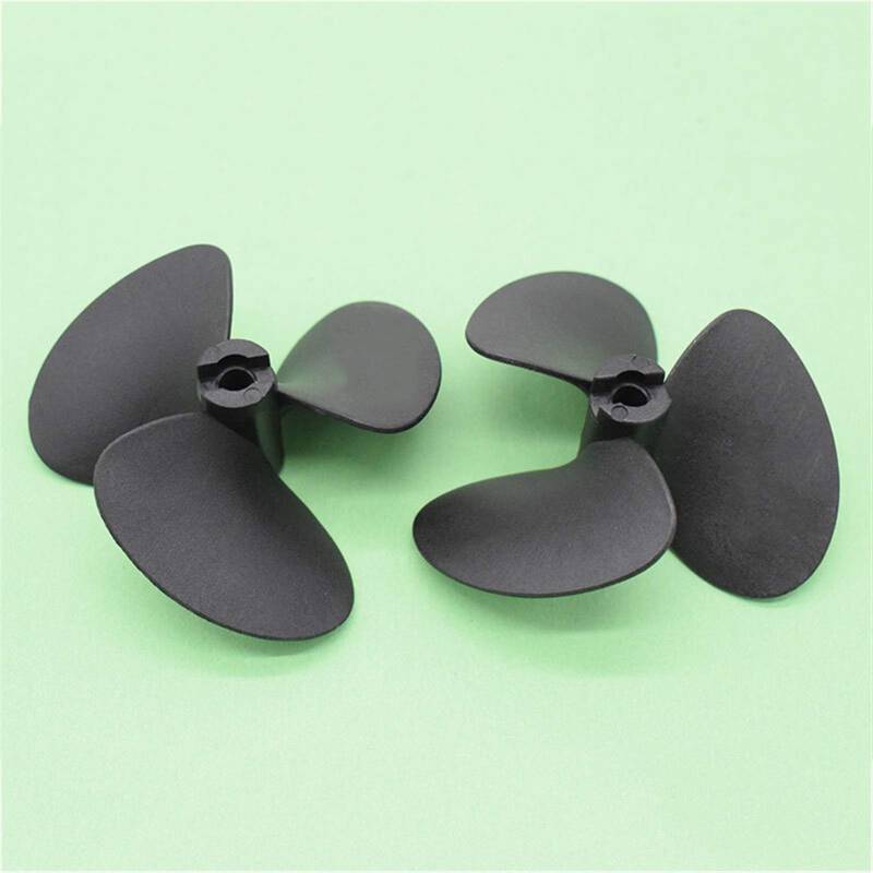 Pizgear Rc Boot Teile 70/80mm 3 Klingen Propeller 5mm Welle Schraube Positive/Reverse Propeller Schwarz RC Köder Fischerboot Bootsmotorpropeller(D80mm Positive) von Pizgear