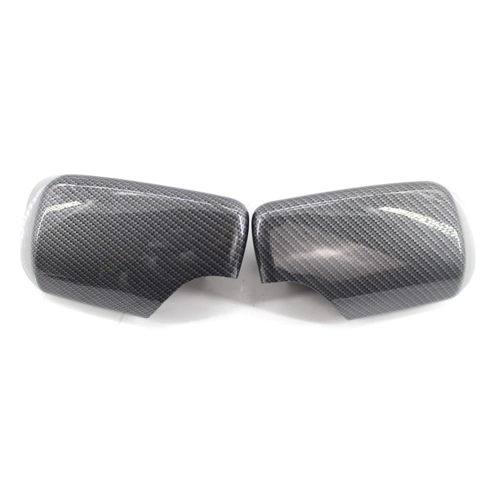 Pizgear Rückspiegelkappen Auto-Außenspiegelabdeckung, for BMW, 3er E46 1998-2005 Spiegelschalenersatz Seitenspiegelabdeckungen Kappen(1 Pair Carbon) von Pizgear