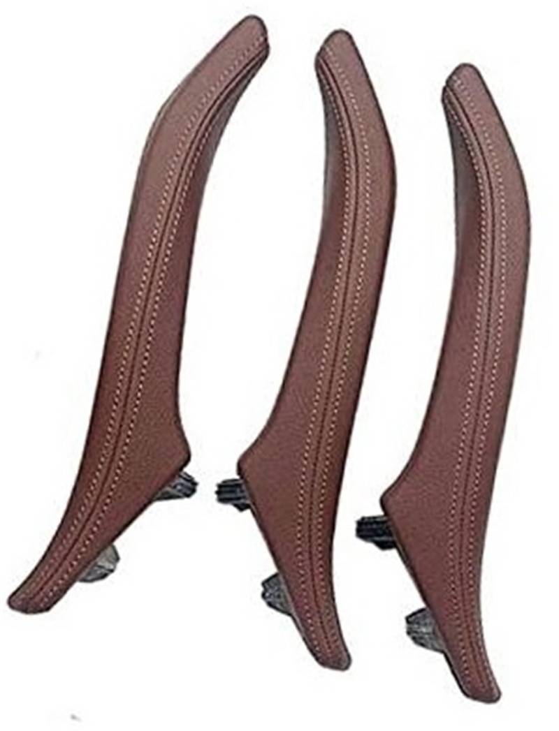 Pizgear Satz linker und rechter Innenraum-Beifahrertürgriff aus Leder, for, 5er-Reihe F10 F11 F18 520i 523i 525i 528i 535i Auto-Innentürgriff(Red Brown) von Pizgear