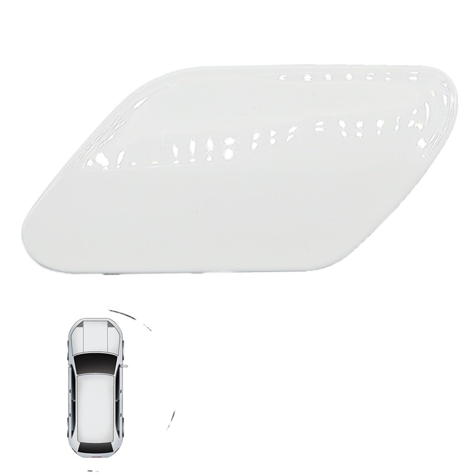 Pizgear Scheinwerferwaschschale, for Opel, Insignia, for Buick, Regal 2009 2010 2011 2012 2013 Scheinwerferwaschdüsenabdeckung Deckelverkleidung Hakenkappe Abdeckung für Auto-Abschleppöse(White LH) von Pizgear