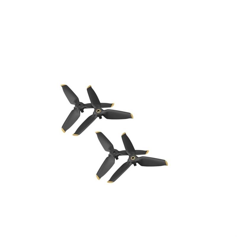 Pizgear Schnellverschluss-Propeller, Blatt-Requisiten, Ersatzflügel-Lüfter-Ersatzteil, for DJI FPV Combo leichte Drohnenpropeller(Golden Edge 2 Pair) von Pizgear