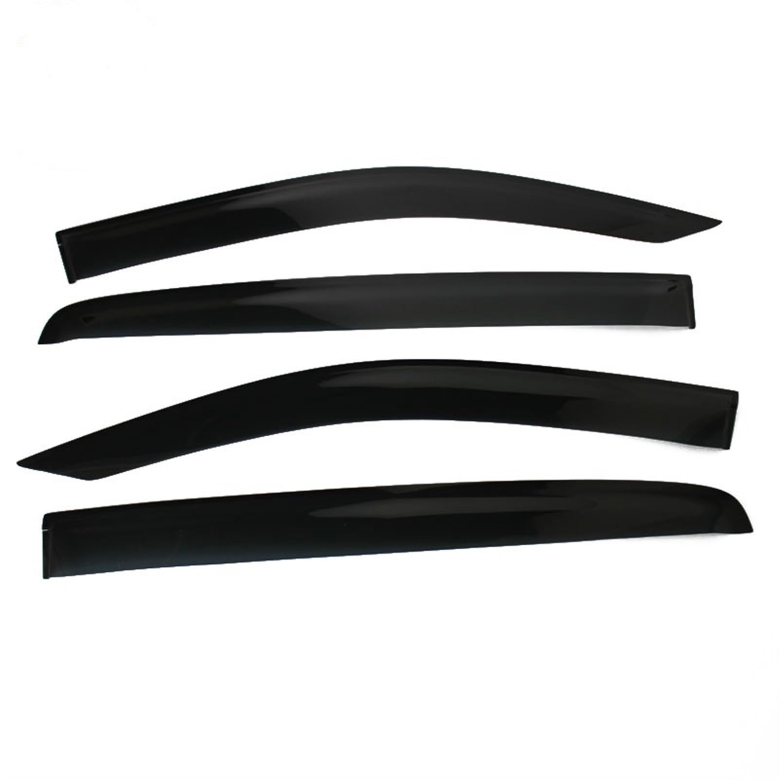 Pizgear Schwarze Seitentür-Fensterabweiser, Windabweiser, Regenschutz, Auto-Styling-Zubehör, for Isuzu, for Mux Mu-x 2014–2019 Windabweiser-Set von Pizgear