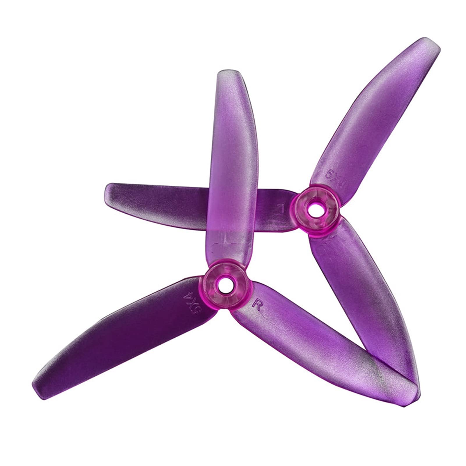 Pizgear V2 5X4X3 3-Blatt-PC-Propeller, for RC FPV Racing Freestyle 5 Zoll 4S 6S Drohne leichte Drohnenpropeller(30Pairs Purple) von Pizgear