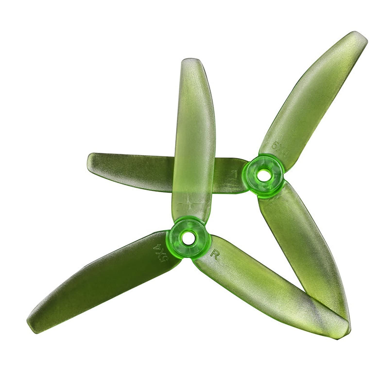 Pizgear V2 5X4X3 3-Blatt-PC-Propeller, for RC FPV Racing Freestyle 5 Zoll 4S 6S Drohne leichte Drohnenpropeller(50Pairs Green) von Pizgear