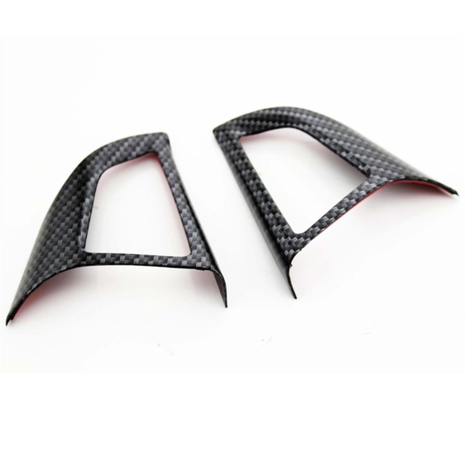 Pizgear Zubehör, for Chevrolet, for Cruze Limousine Schrägheck 2009–2015, Auto-Chrom-Lenkrad-Schutzabdeckungs-Zieraufkleber Lenkradverkleidung(Carbon Double Hole) von Pizgear