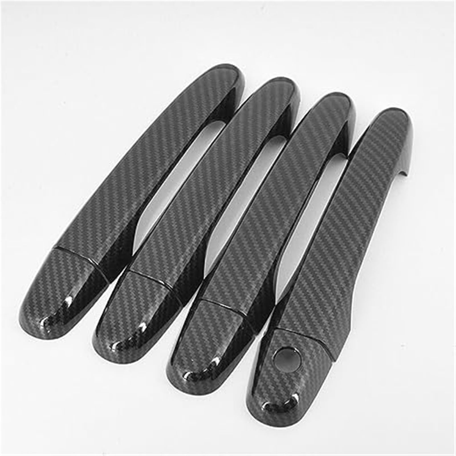 Pizgear for Civic, 2012 2013 2014 2015 2016 Chrom-Kohlefaser-Autotürgriffabdeckungen Zierleisten Styling-Zubehör Fahrzeuggriffschutz(Black Carbon 0 Button) von Pizgear