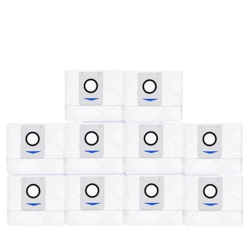 Pizgear for Ecovacs Deebot X1 Omni / T10 Omni Zubehör Roboter Staubsauger Teile Staubbeutel Hepa-Filter Wichtigsten Seite Pinsel mopp Mülleimer Zubehörset für Roboterstaubsauger(10PCS) von Pizgear