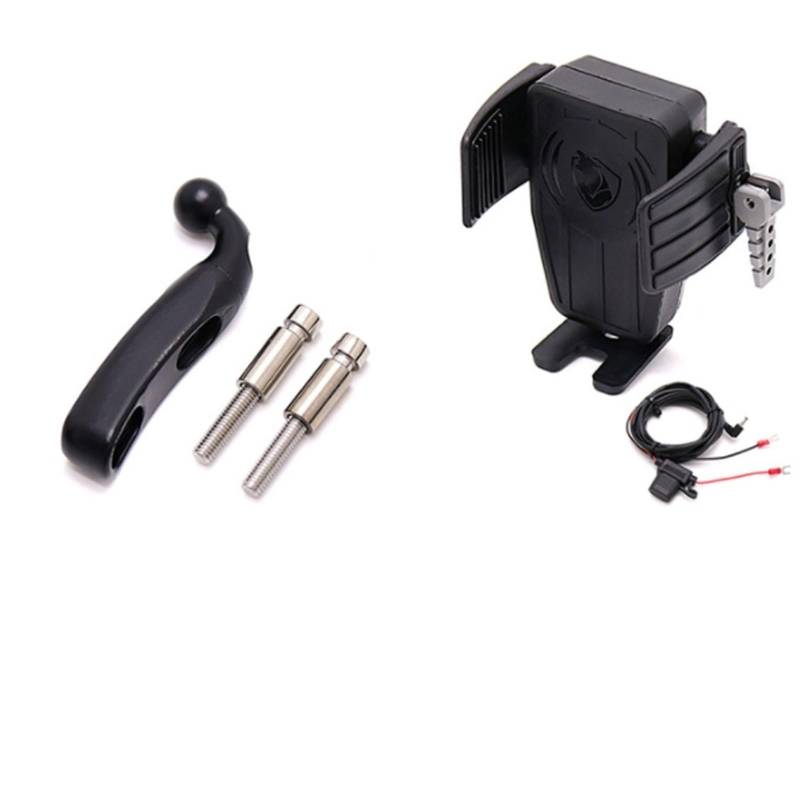 Pizgear for Gold Wing GL 1800 GL1800 F6B DCT 2018 2019 2020 2021 GPS Telefon Halter Drahtlose Lade Navigation Unterstützung Halterung Lenker-Telefonhalterung(AE) von Pizgear