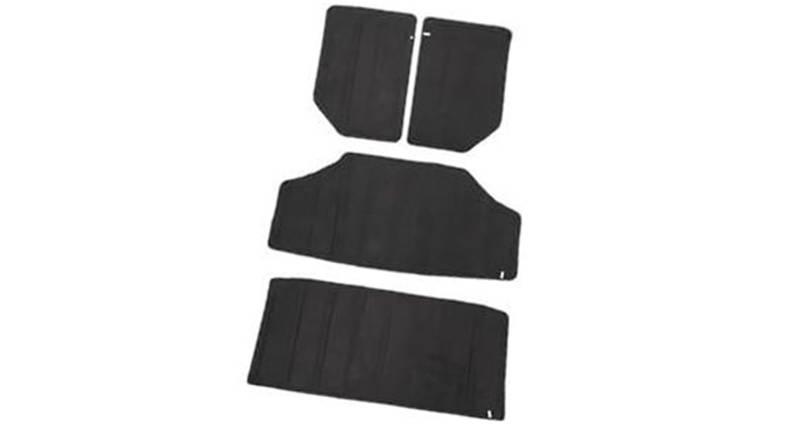 Pizgear for Jeep, for Wrangler JK 2012-2017 Autodach Hardtop Wärmedämmung Baumwolle Schall Wärmedämmung Pad Innenausstattung Wärmedämmmatte(Black 4 Door Roof Black) von Pizgear