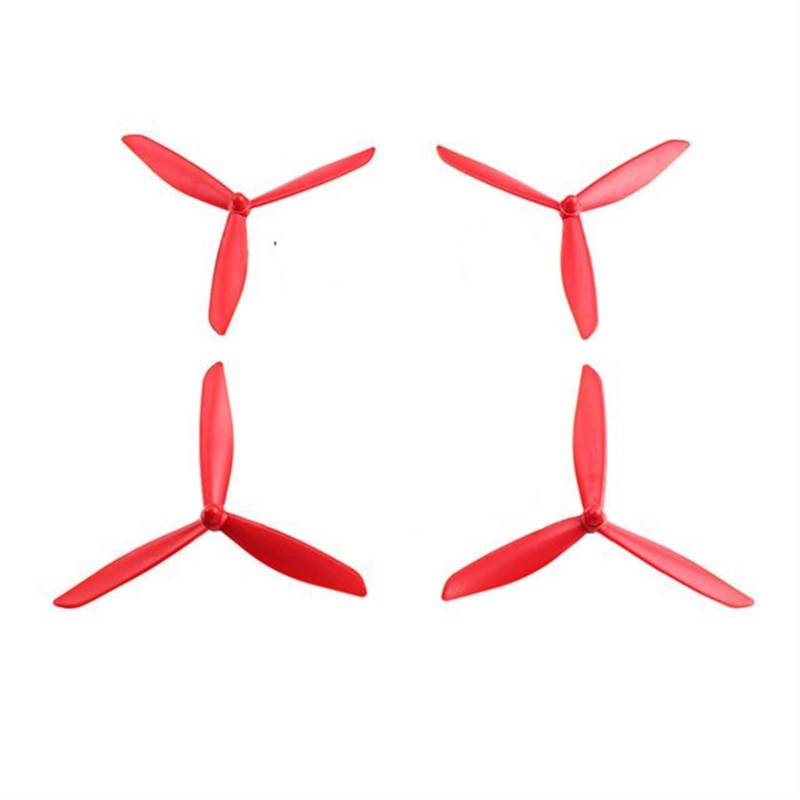 Pizgear for MJX Bugs 2 B2 SE B2C B2W Verbesserte Dreieck Selbstfahrende Propeller Teile Quadcopter RC Drone Zubehör leichte Drohnenpropeller(Red) von Pizgear