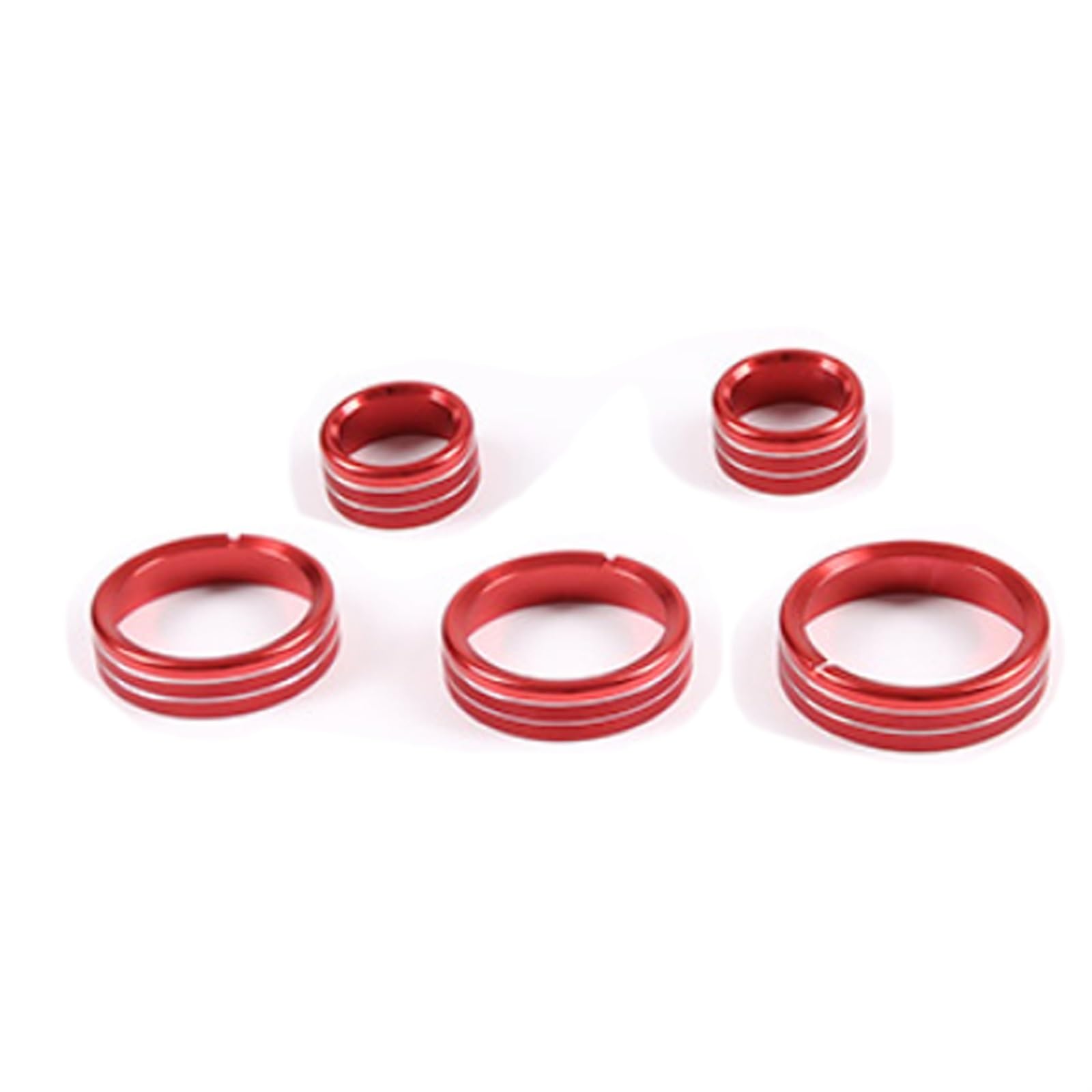 Pizgear for Mazda, MX-5 2009-2015 Aluminiumlegierung Auto Klimaanlage Lautstärkeregler Abdeckung Zierring Aufkleber Innenzubehör Abdeckring für den Lüftungsknopf(Red) von Pizgear