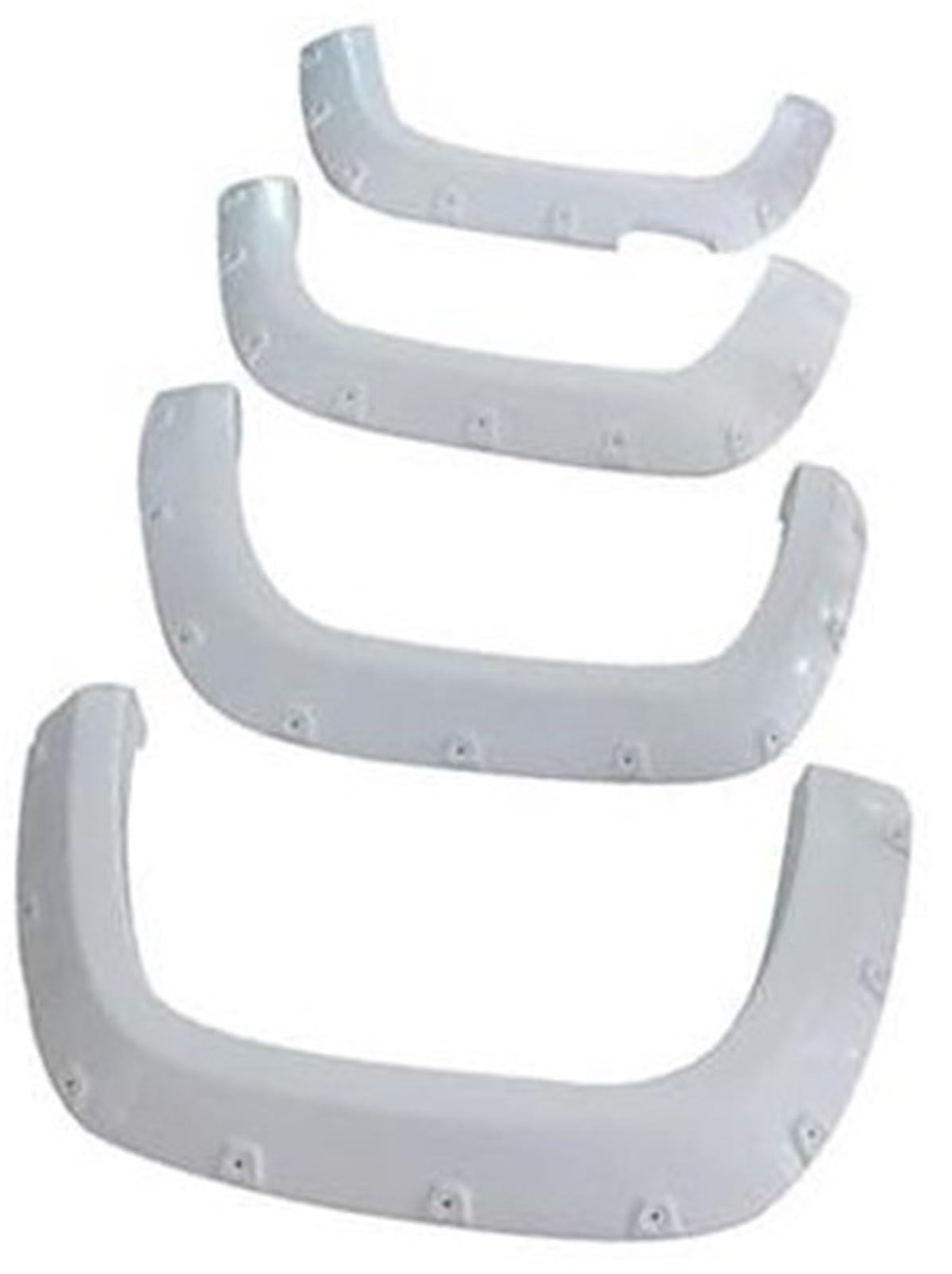 Pizgear for VW, Amarok 2009 2010 2011 2012 2013 2014 2015 2016 2017 2018, Doppelkabinen-Auto-Kotflügel, Kotflügelverbreiterungen, Zubehör Kotflügelverbreiterungen(White) von Pizgear