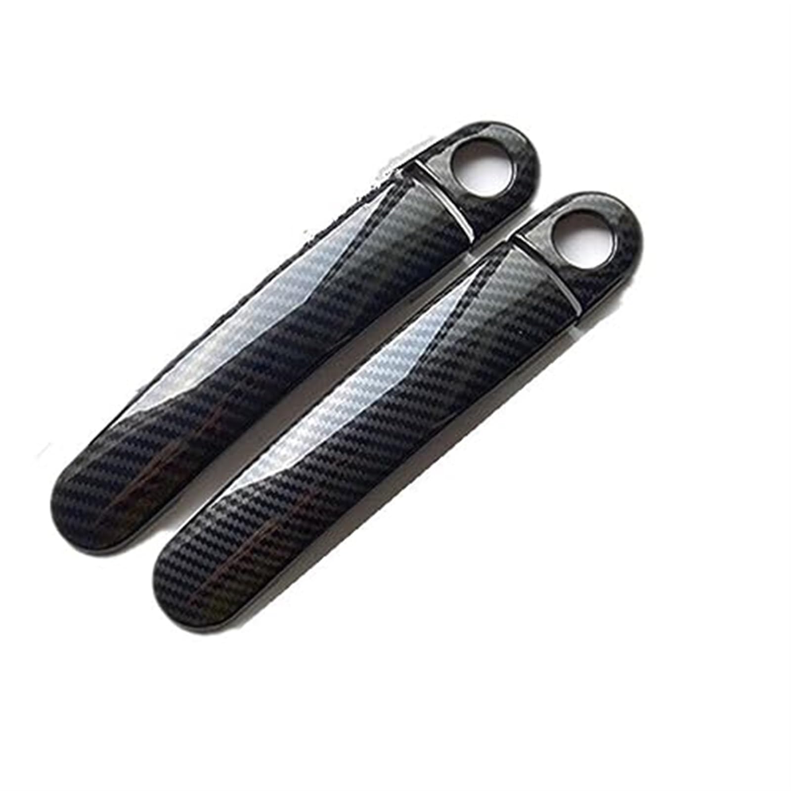 Pizgear for VW, for Golf, 5 MK5, for Golf, V Rabbit 1K 2004-2009 Carbon Fiber Chrom Autotürgriffabdeckung Styling Zubehör Aufkleber Autotürgriffabdeckung(Black Model 5) von Pizgear