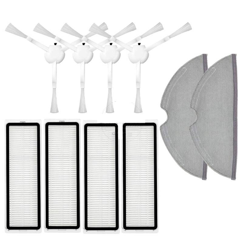 Pizgear for Xiaomi, MI Roboter Vakuum Mopp 2 Pro Plus STYTJ02ZHM Zubehör Staubsauger Ersatzteile Ersatz Pinsel Filter Mopp Tuch Bodenreinigungsroboter Set(BS) von Pizgear