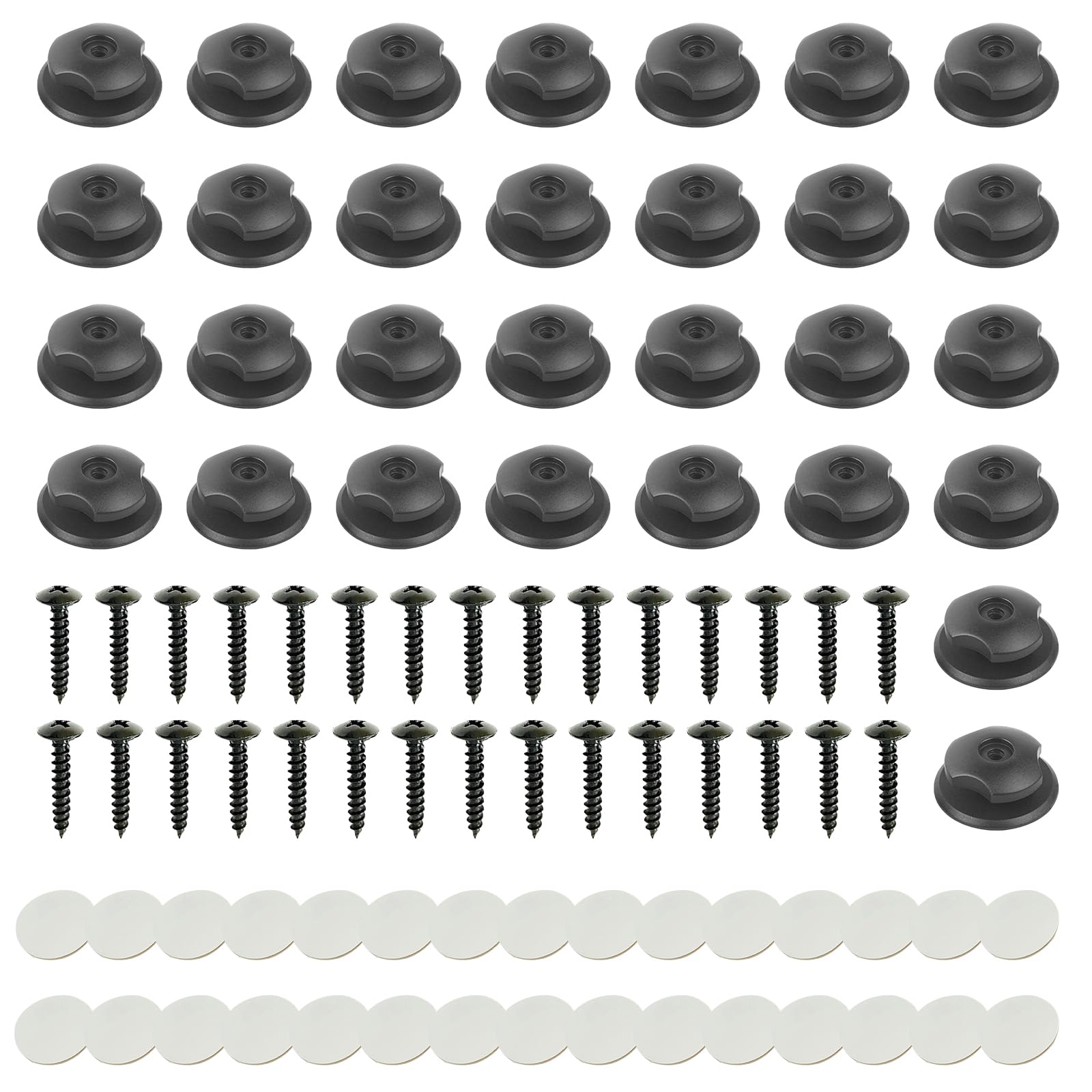 Pizsieat 30 Stück Planenhaken Planenknöpfe mit Schrauben,Rundknöpfe Planenhaken für Anhänger, Anhänger Zubehör für Aller Fahrzeuge Kofferraum Rückenlehne Anhängernetzen und Planen von Pizsieat