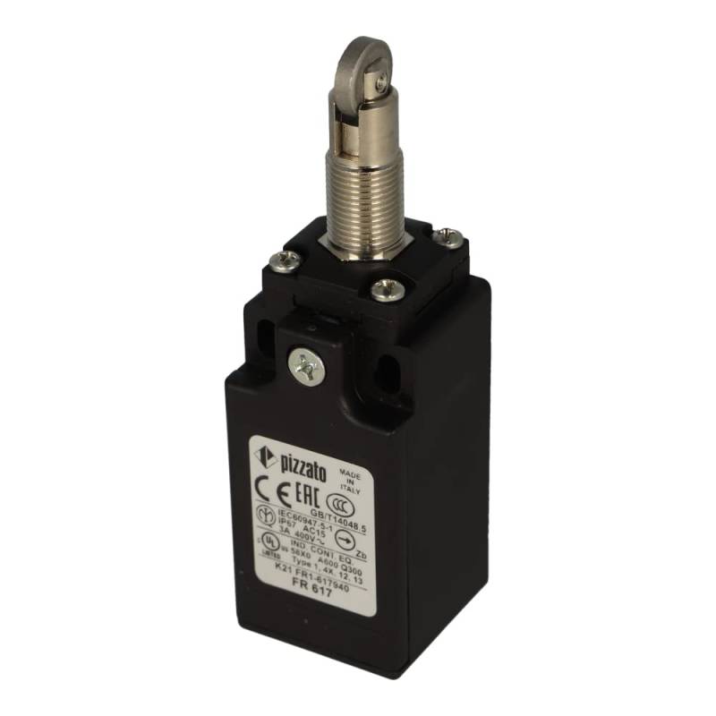 FR 617 | FR617 | PIZZATO LIMIT SWITCH WITH ROLLER PLUNGER, 12MM THREADED COLLAR, 1NO 1NC SLOW ACTION, PG13.5 von Pizzato