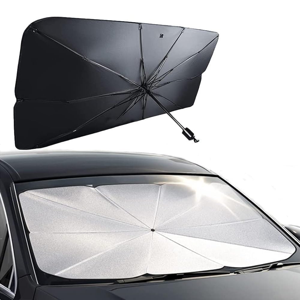 Auto Sonnenschutz Frontscheibe für Jeep Avenger Cherokee CJ Commander,Faltbarer Wärmeisolierung Sonnenblende Frontscheibenabdeckung Sonnenblende Vorne Windschutzscheibe von PjjxQf