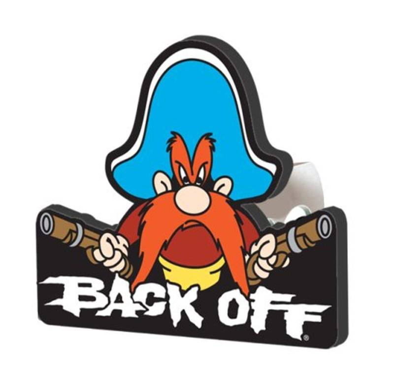 Plasticolor 002231R01 Yosemite Sam Back Off Kupplungsabdeckung, 3,2 cm von Plasticolor