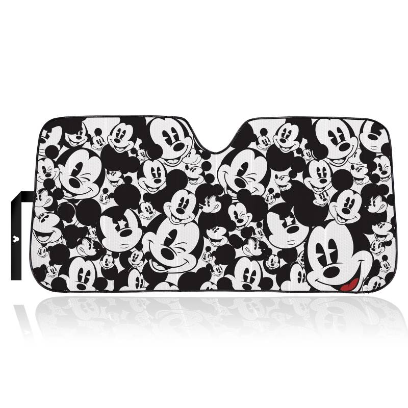 Plasticolor 003689R01 Mickey Mouse Expressions Akkordeon Style Auto LKW SUV Frontscheibe Sonnenschutz von Plasticolor