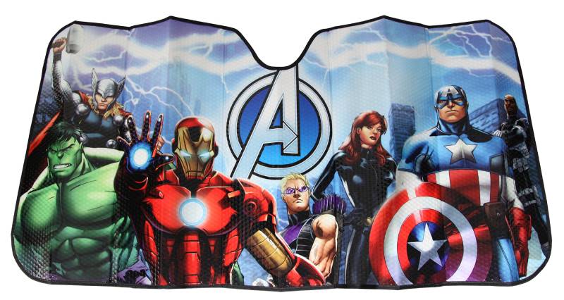 Plasticolor 003695R01 Marvel Avengers Akkordeon Style Auto LKW SUV Frontscheibe Sonnenschutz von Plasticolor