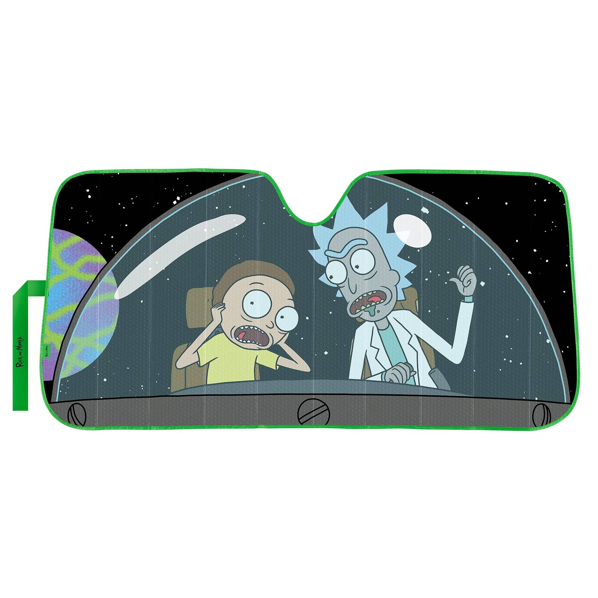 Plasticolor 003955W01 Warner Bros. Rick and Morty Akkordeon-Sonnenschutz, Silber von Plasticolor