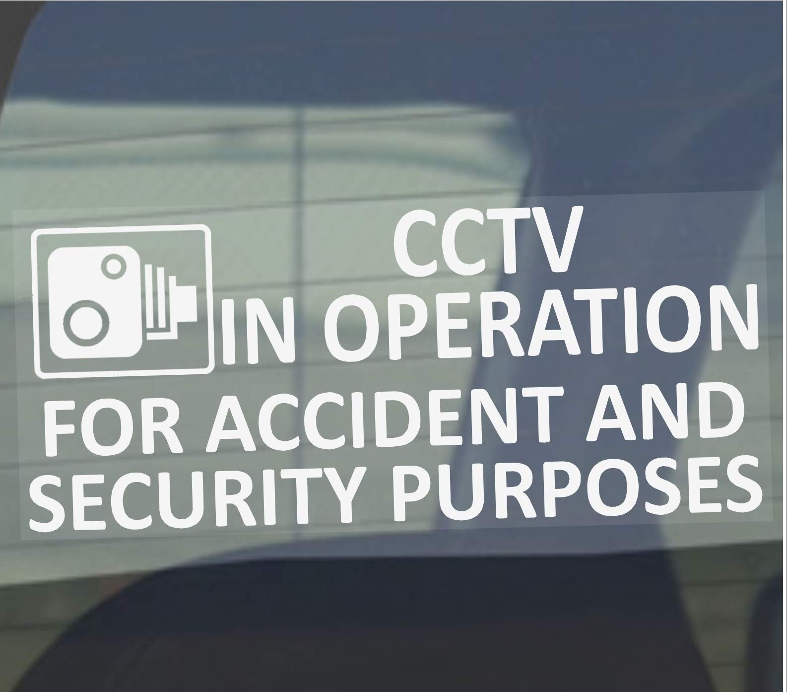 1 x Fensteraufkleber „CCTV in Operation“ für Unfall- und Sicherheitszwecke - 200 mm x 87 mm-CCTV-Schild für Pkw, Lieferwagen, Lkw, Taxi, Bus, Mini-Cab, Minicab-Go Pro, Dashcam (evtl. nicht in deutscher Sprache) von Platinum Place