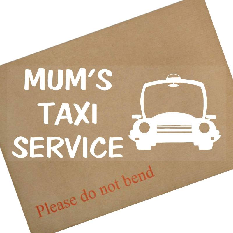 Mütter Taxi service-car Fenster sticker-fun, selbstklebendes Vinyl Zeichen für LKW, Van, Fahrzeug von Platinum Place