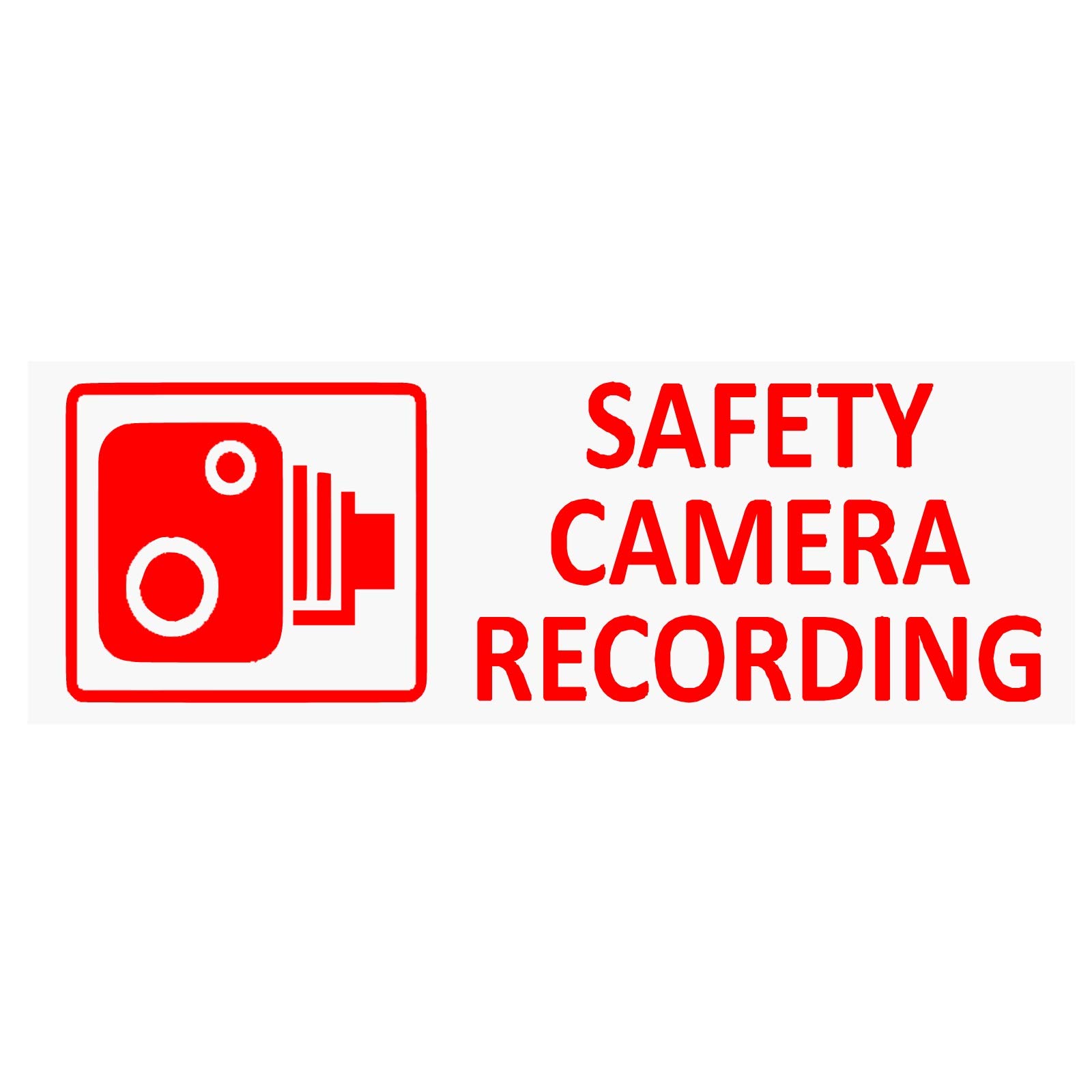 5 x Security Camera Recording Red on Clear 30mm x 87mm Stickers Vehicle Safety Warning Dash Cam Car Van Truck Taxi Mini Cab Bus Coach Signs Cctv Deterrent Safe Protection von Platinum Place