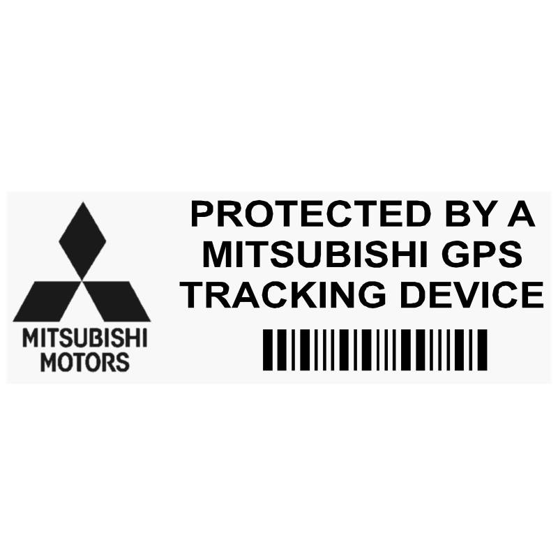 Platinum Place PPMITSUBISHIGPSBLK GPS-Aufkleber für Fenster mit Tracking-Gerät, 87 x 30 mm, für Auto, Van, Alarmmesser, 5 Stück von Platinum Place