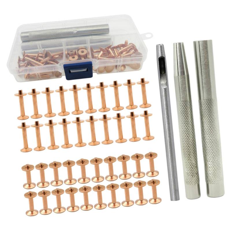 Leder Nieten Kit 40 Sets Nieten Leder Nieten Röhrenförmige für DIY Lederwaren D von Pleayietoopiatiey