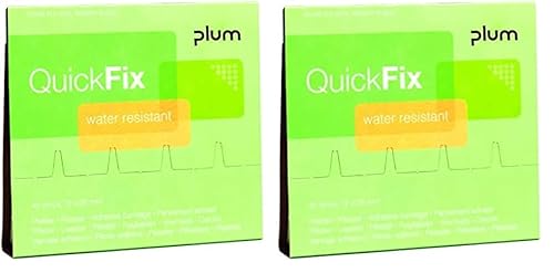 QuickFix,5511-2,Nachfüllpack AA8mit 45wasserfesten Pflasterstrips. (Packung mit 2) von Plum